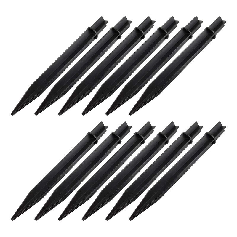 Yimaa 12 Pack Solar Light Replacement Stakes - Plastic Ground Spikes, Universal Path & Christmas Lights Replacement, Yard & Garden Outdoor Ground Decorations - Image 1